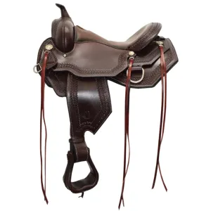 16 in Wide Bar 7 in Circle Y Tallgrass Wood Trail Saddle Chestnut