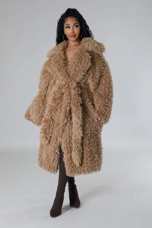 Athina Pink Fuzzy Fur Winter Heavy Jacket