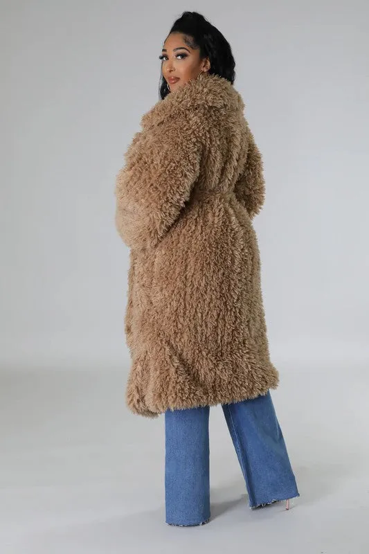 Athina Pink Fuzzy Fur Winter Heavy Jacket