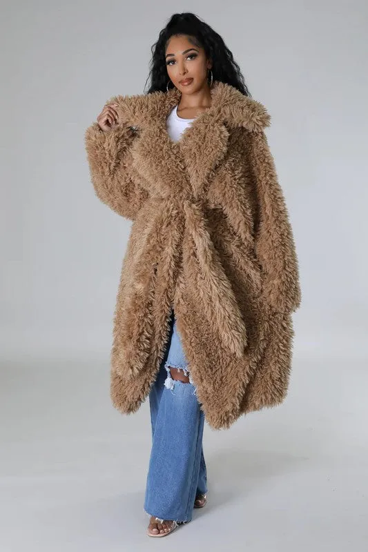 Athina Pink Fuzzy Fur Winter Heavy Jacket