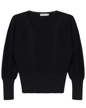 Black Montana V Neck Pullover