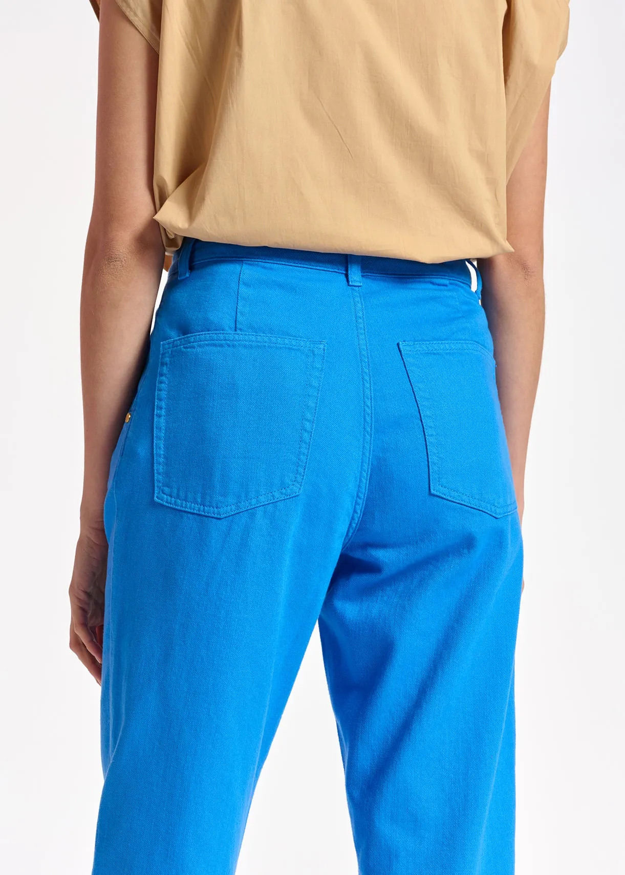 Blue denim boyfriend jeans