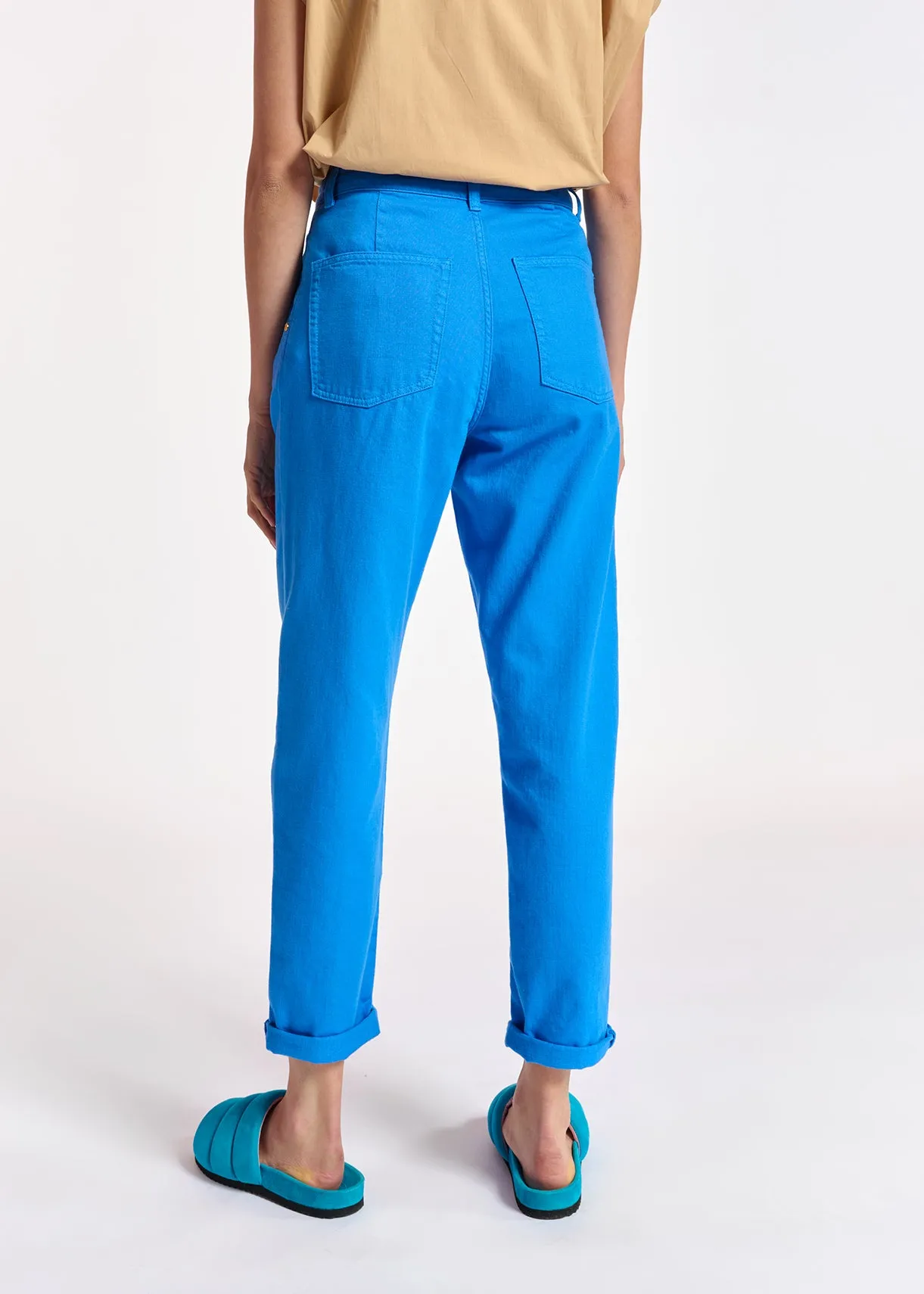 Blue denim boyfriend jeans