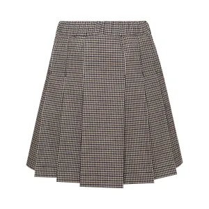 Cotton Skirt Pin Checks, Brown