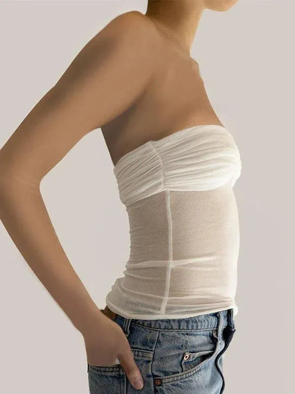 Esmé – Sleek tube design – Mesh bralet top
