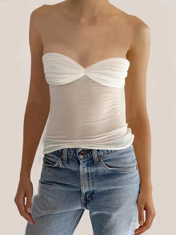 Esmé – Sleek tube design – Mesh bralet top