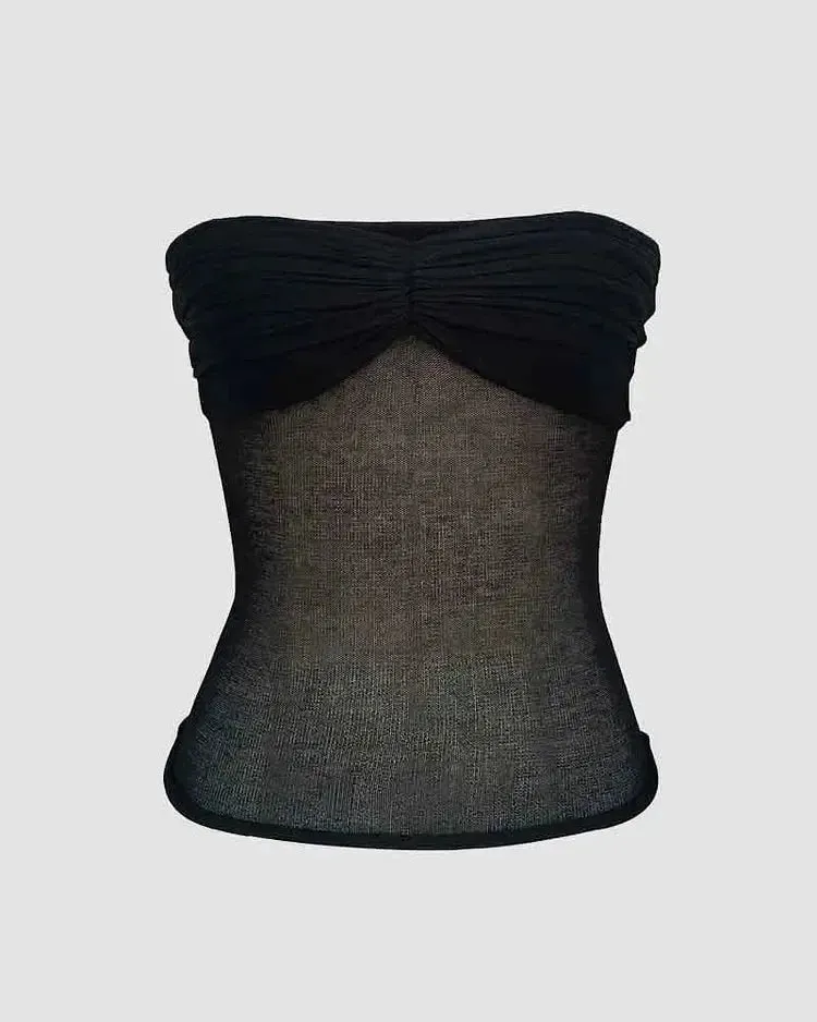 Esmé – Sleek tube design – Mesh bralet top