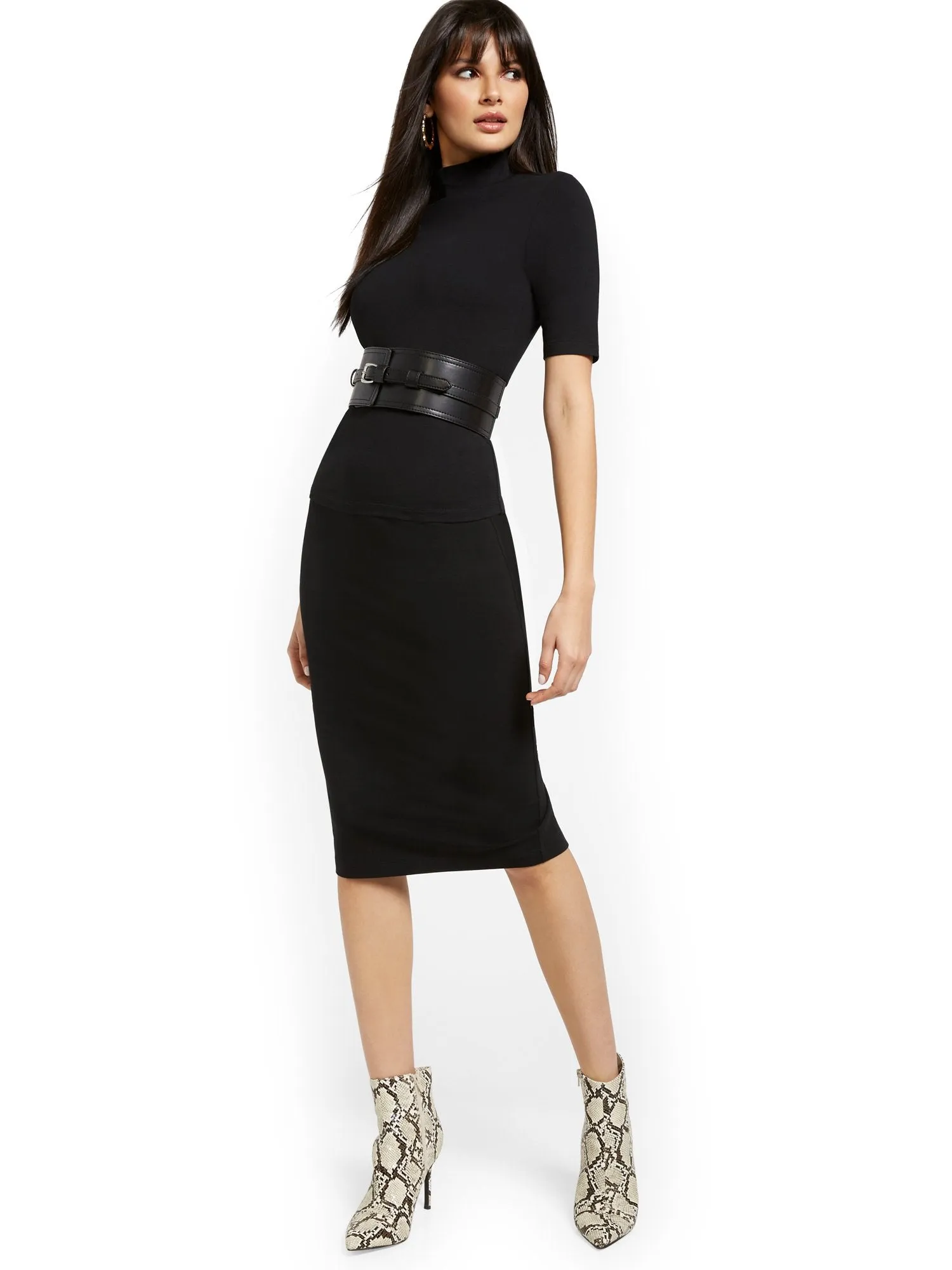 High-Waisted Midi Skirt - Everyday Collection