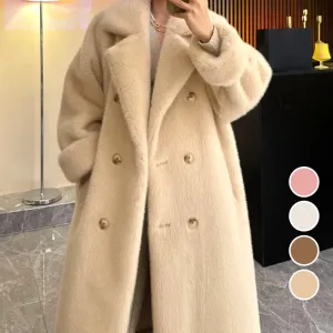 [ideal gift] Women's Elegant Long Faux Fur Coat
