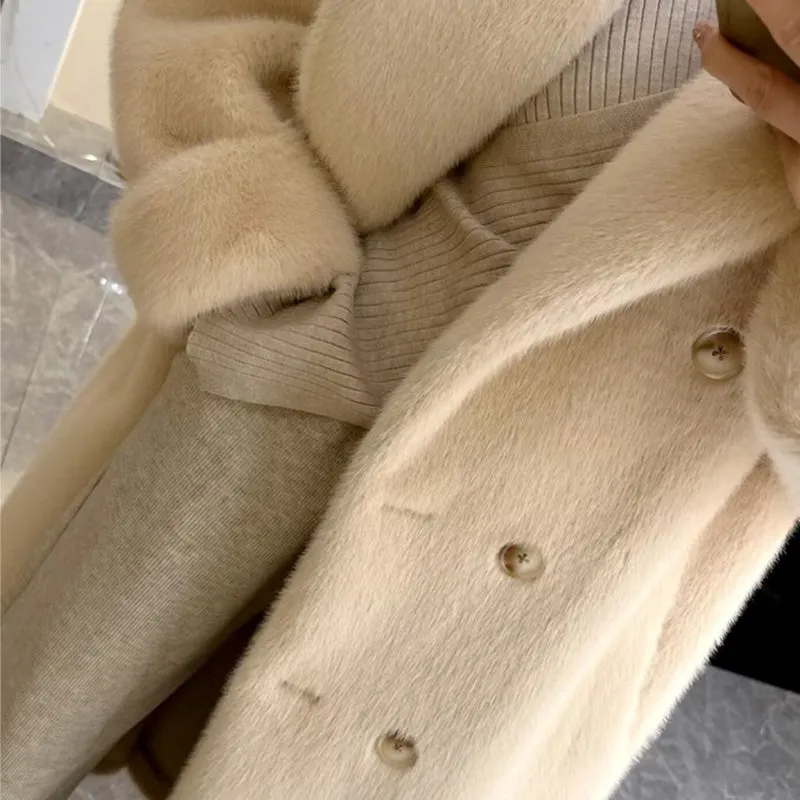 [ideal gift] Women's Elegant Long Faux Fur Coat