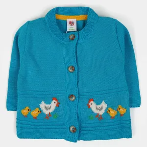 Infant Girls Sweater Chicken - Blue