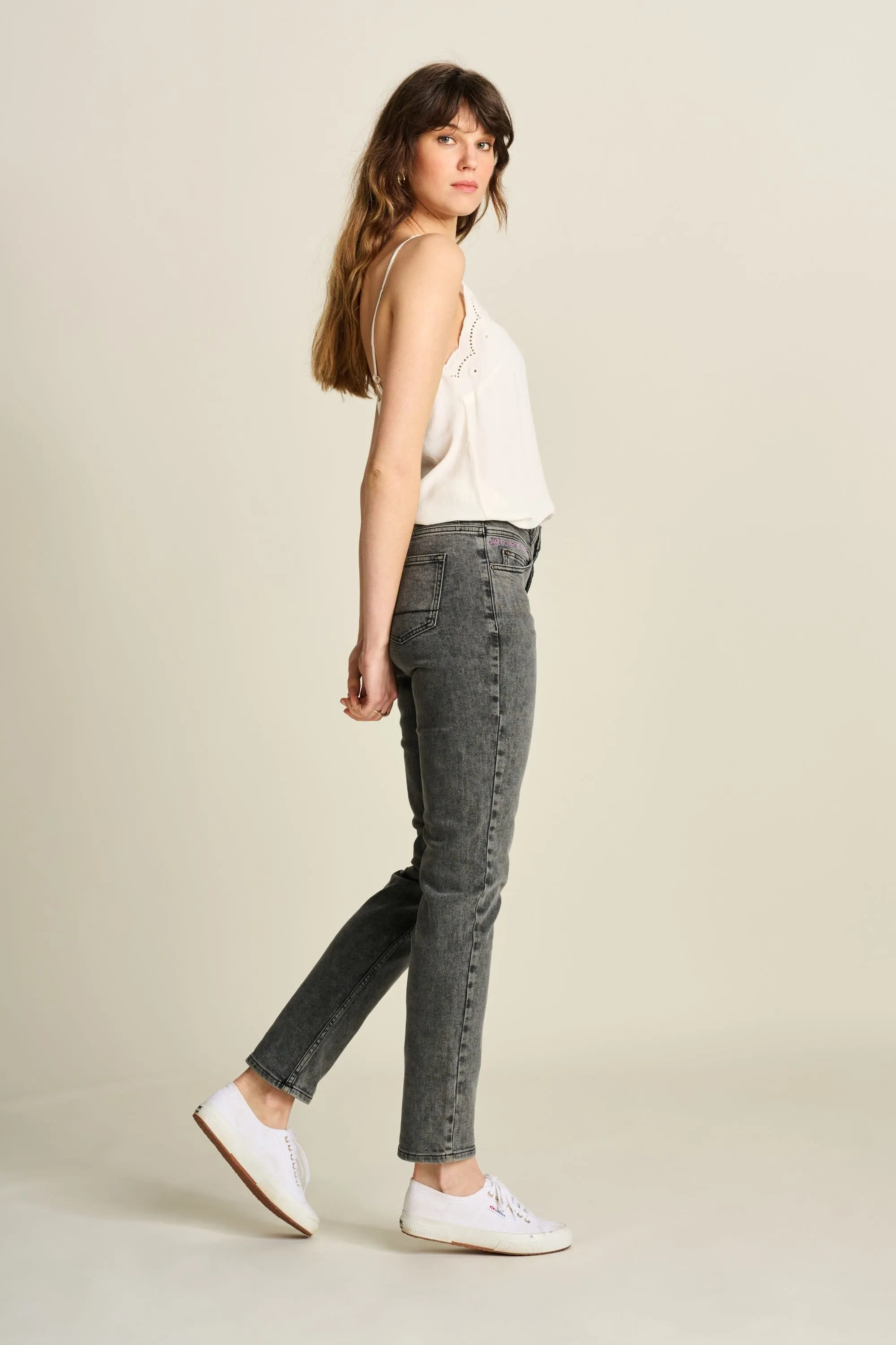 JEANS - Elize Slim Grey Storm