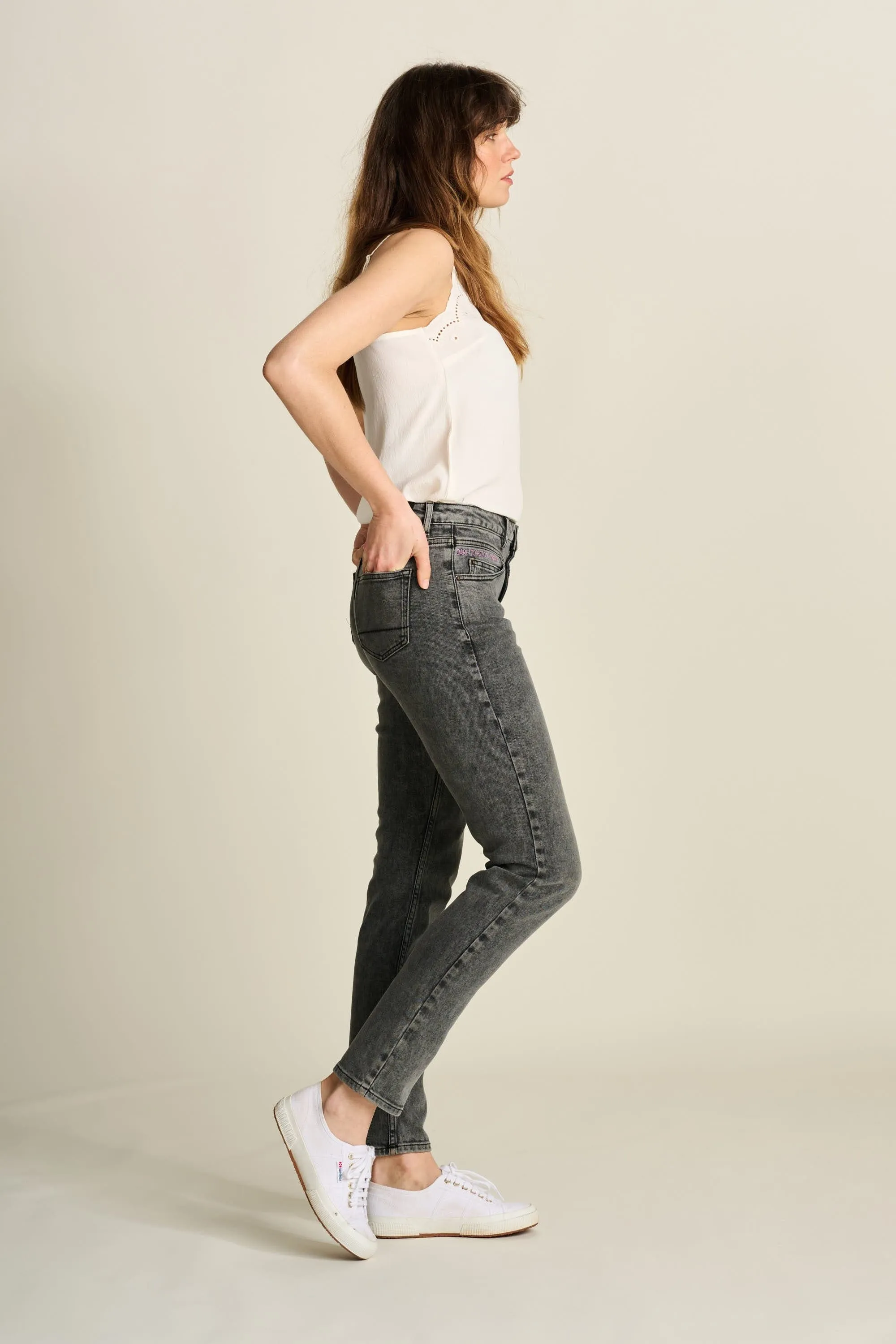 JEANS - Elize Slim Grey Storm