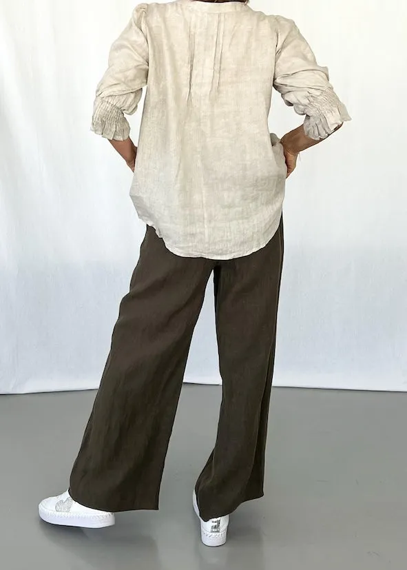 Jude Linen Pants - Olive