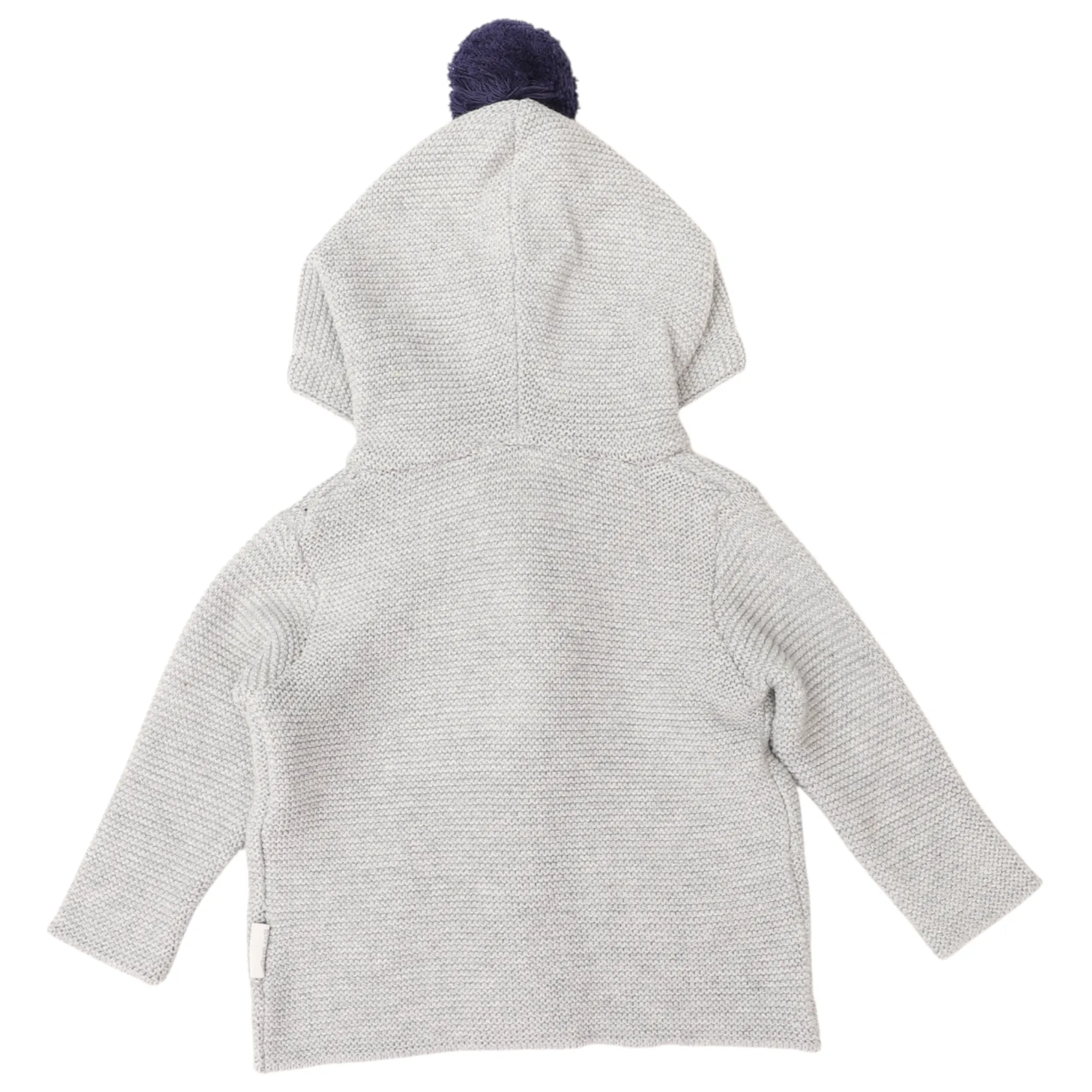 Knit Jacket with Contrast Pockets Grey
