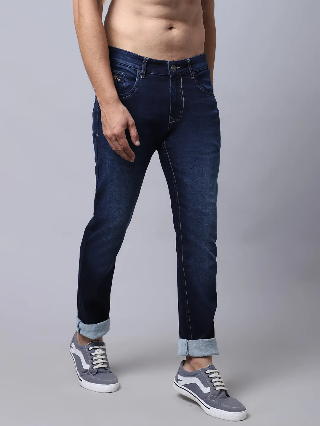 Men's Ultra Narrow fit Light Fade Dark Blue  Jeans