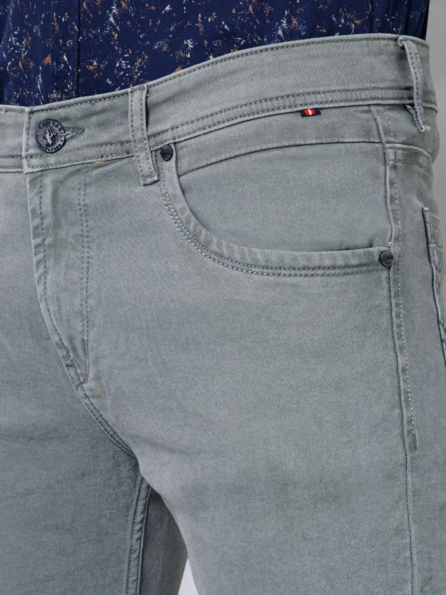 Men's Ultra Narrow fit No Fade Light Olive Green  Jeans