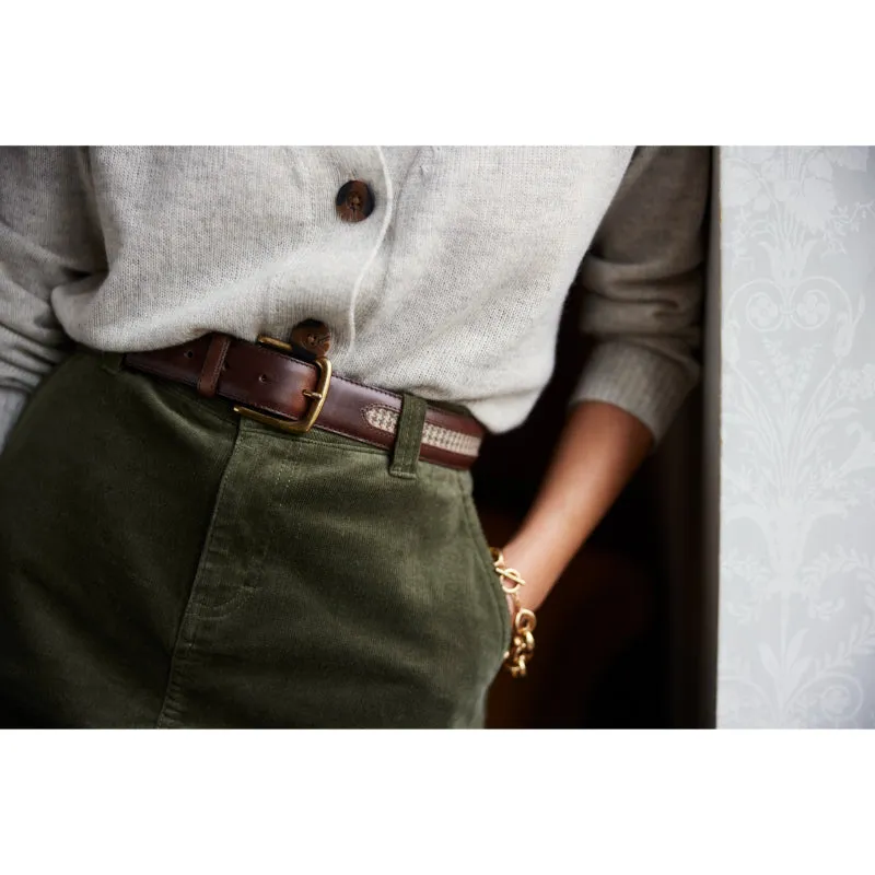 Schoffel Sage Cord Ladies Skirt - Dark Sage