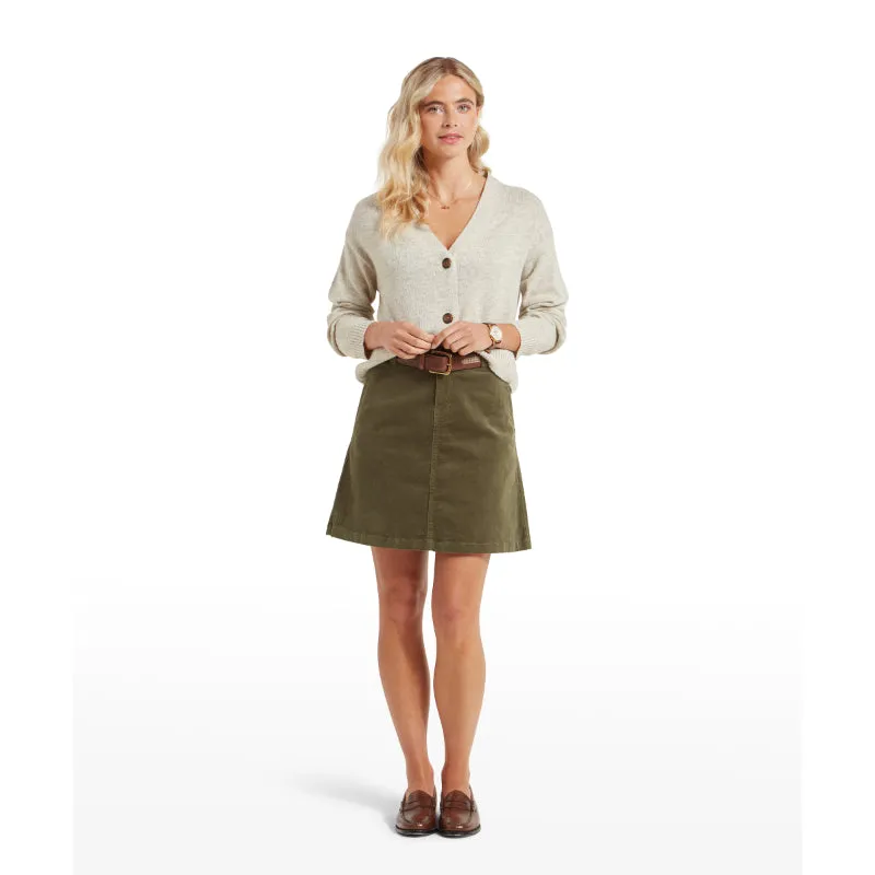 Schoffel Sage Cord Ladies Skirt - Dark Sage
