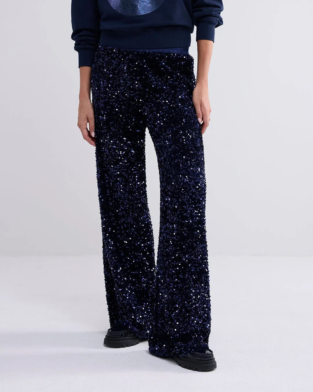 Sequin Pants - Midnight Blue