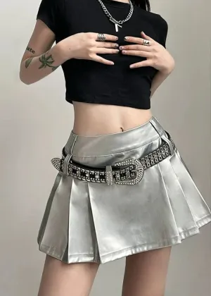 Sexy Silver Suspender Halterneck Dress (cute)