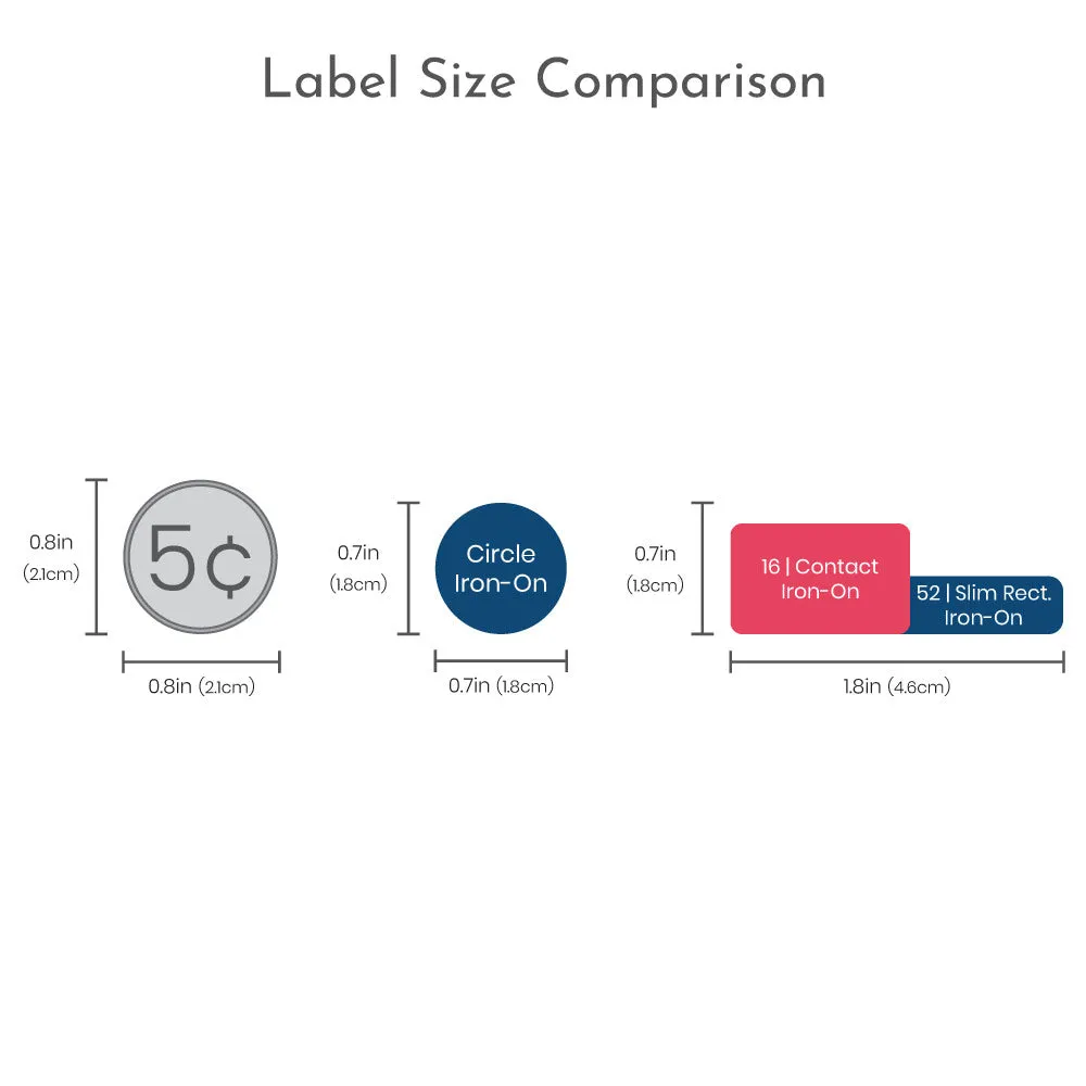 Space Iron-On Clothing Labels