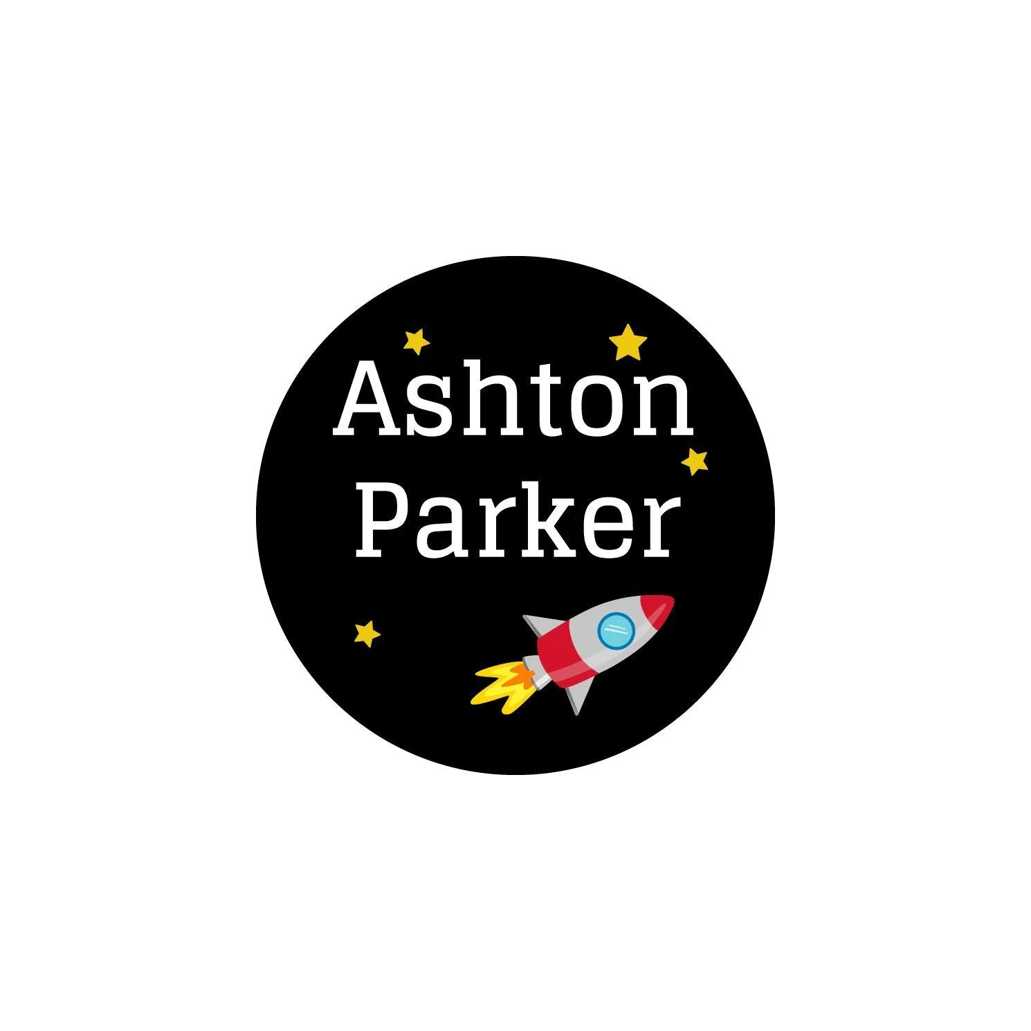Space Iron-On Clothing Labels