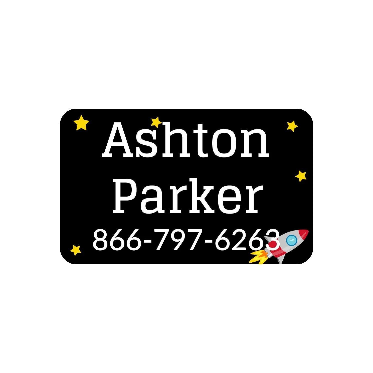 Space Iron-On Clothing Labels