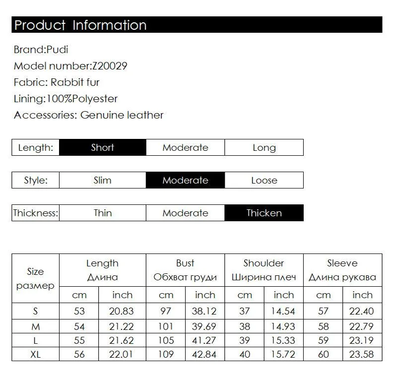 Women Winter Real Rabbit Fur Coat
